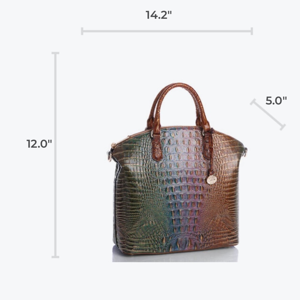 Brahmin NWT LARGE Duxbury Satchel MAGIC Ombre Melbourne style k49 1708 00651 - Picture 11 of 14